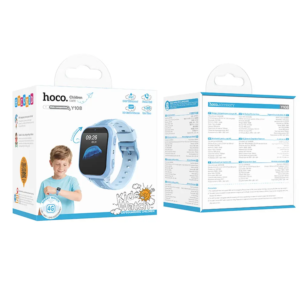 Montre connectée HOCO Y108 Kids Call, Bleu