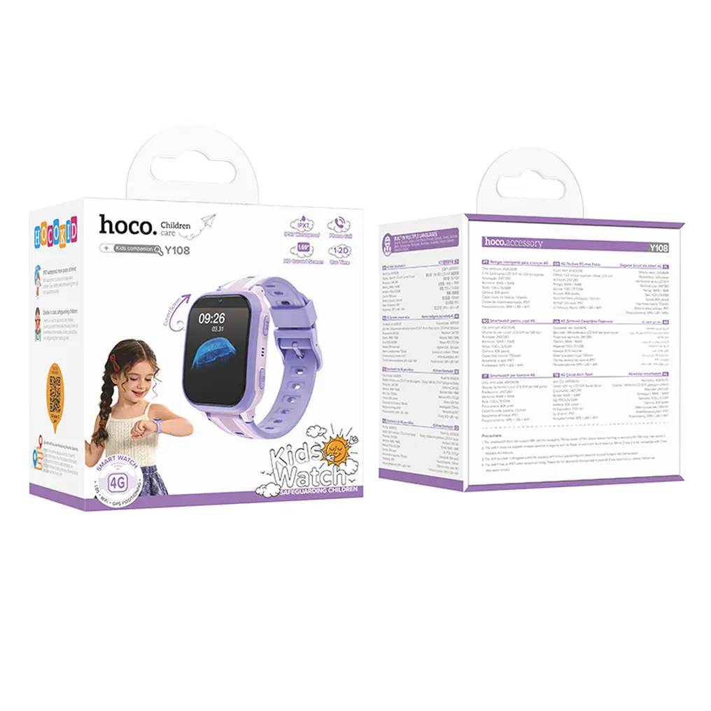 Montre connectée HOCO Y108 Kids Call, Violet