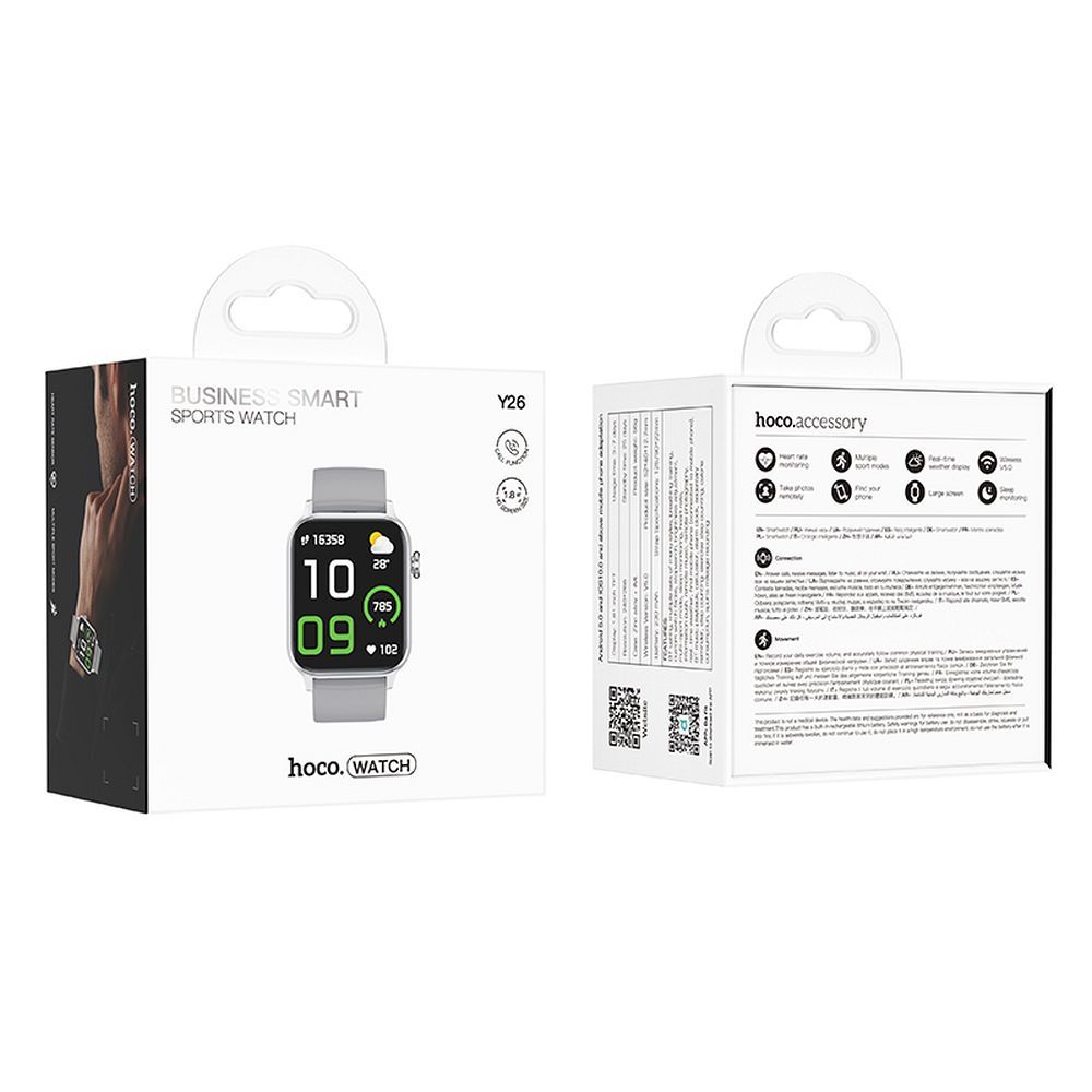 Smartwatch HOCO Y26 Call, Argenté