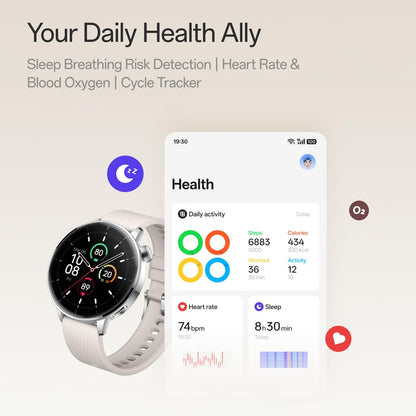 Smartwatch OnePlus Watch 3, 43mm, Argent 5491100422