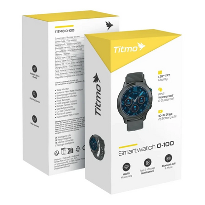 Smartwatch Titmo O-100 Call, Noir