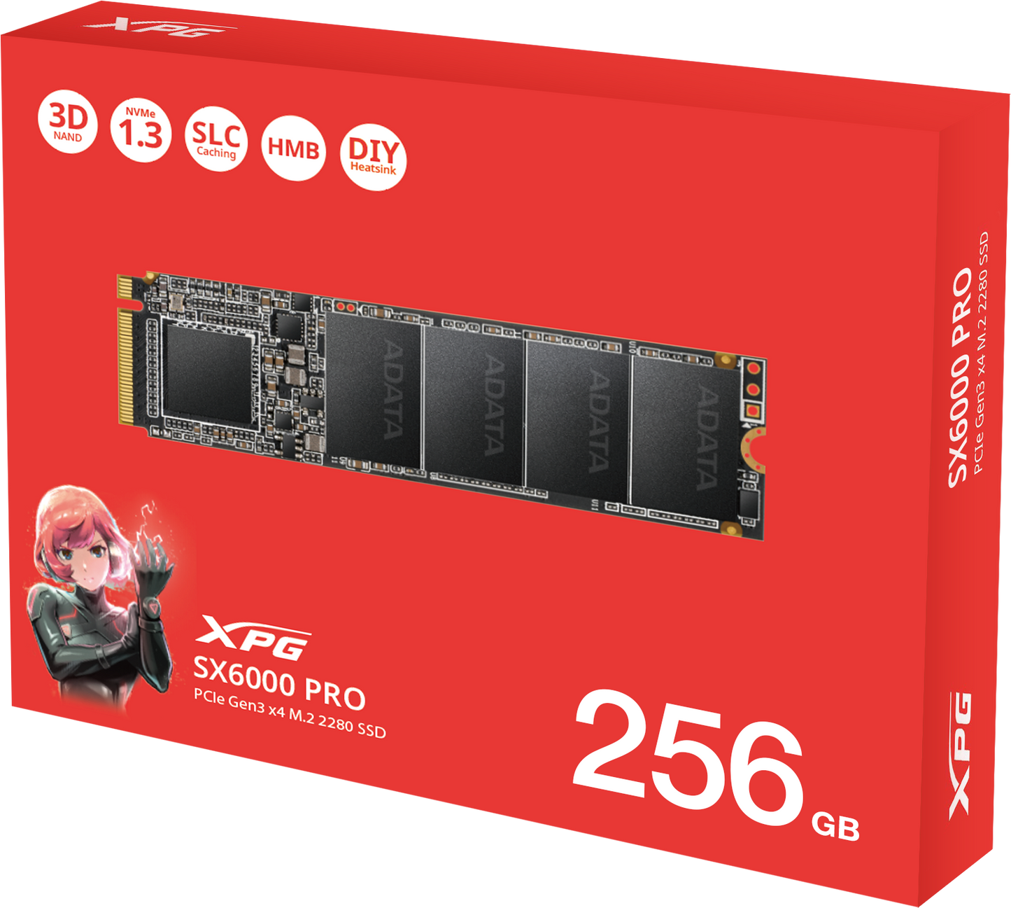 Solid State Drive (SSD) Adata XPG SX6000 Lite, PCI Express 3.0 x4, M.2, 256GB ASX6000LNP-256GT-C