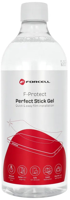 Solution Gel Forcell Perfect Stick pour application Film de Protection Plastique / Silicone, 1l.