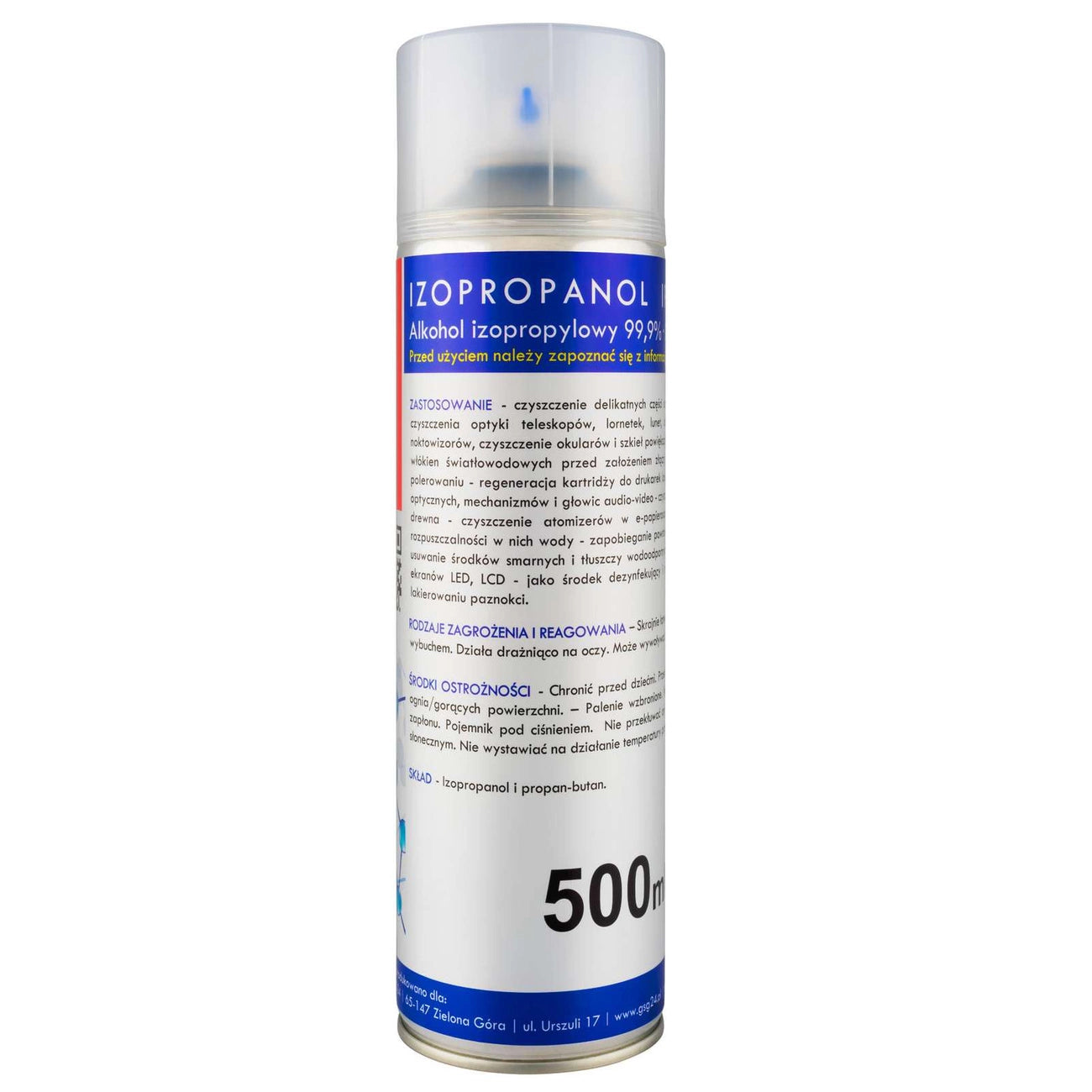 Spray Nettoyant Alcool Isopropylique GSG24 I-Max, 500ml