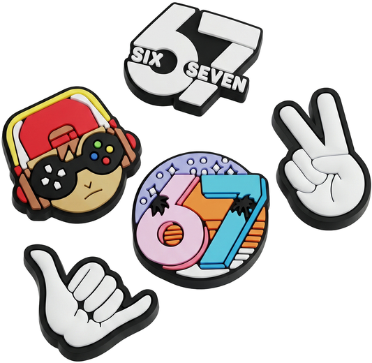 Autocollant 3D OEM 67 pour Coque de Téléphone / Tablette, Set de 5 pièces, Multicolore