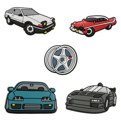 Autocollant 3D OEM Fast Cars pour Coque de Téléphone / Tablette, Set de 5 pièces, Multicolore
