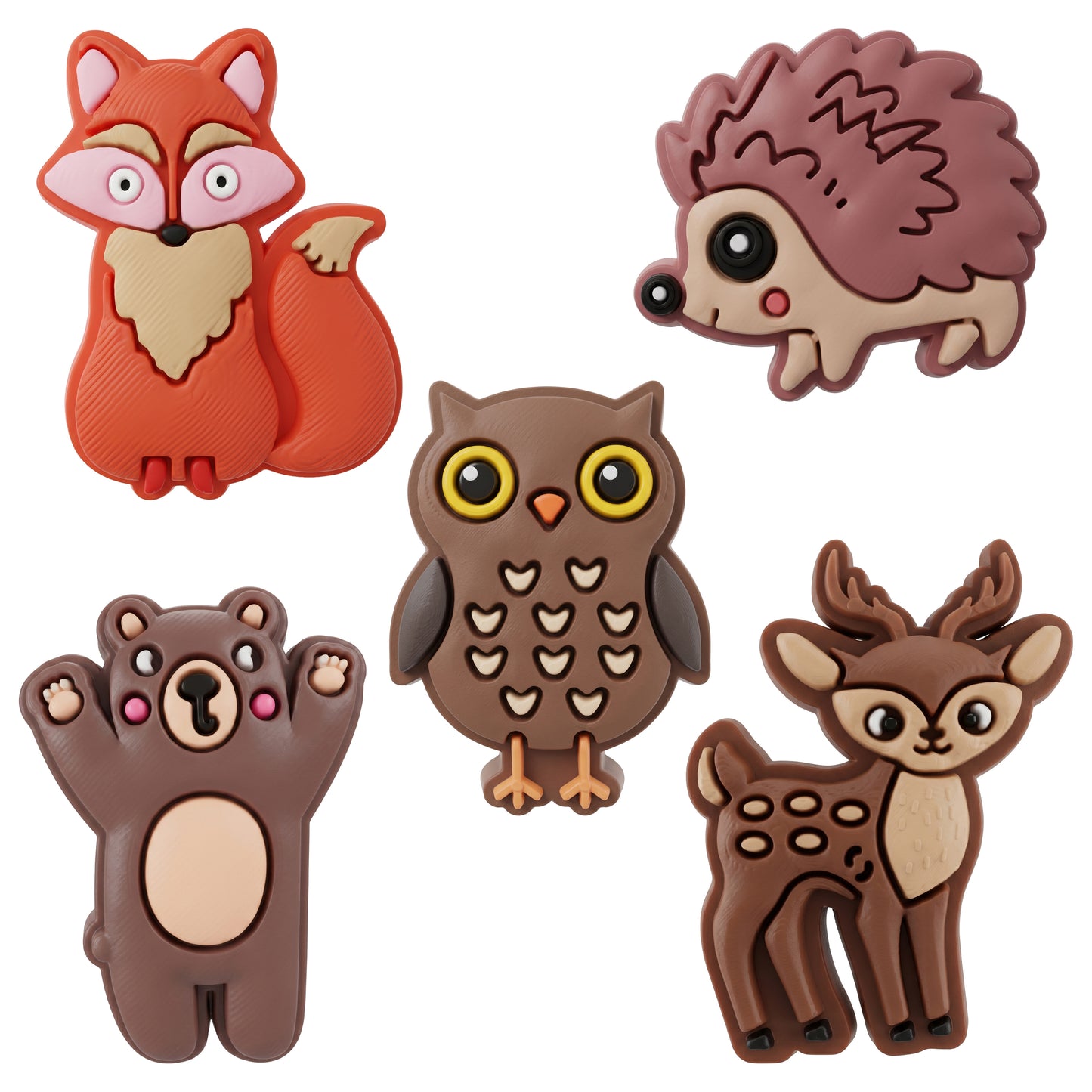 Sticker 3D OEM Forest pour Coque de Téléphone / Tablette, Set de 5 pièces, Multicolore