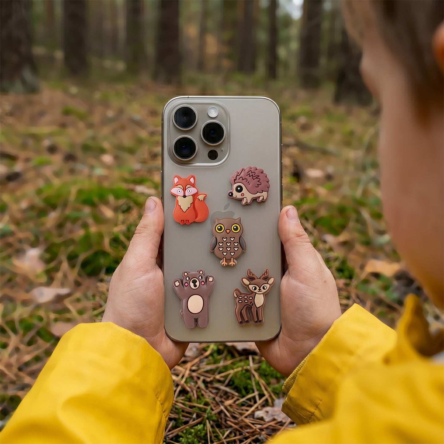 Sticker 3D OEM Forest pour Coque de Téléphone / Tablette, Set de 5 pièces, Multicolore