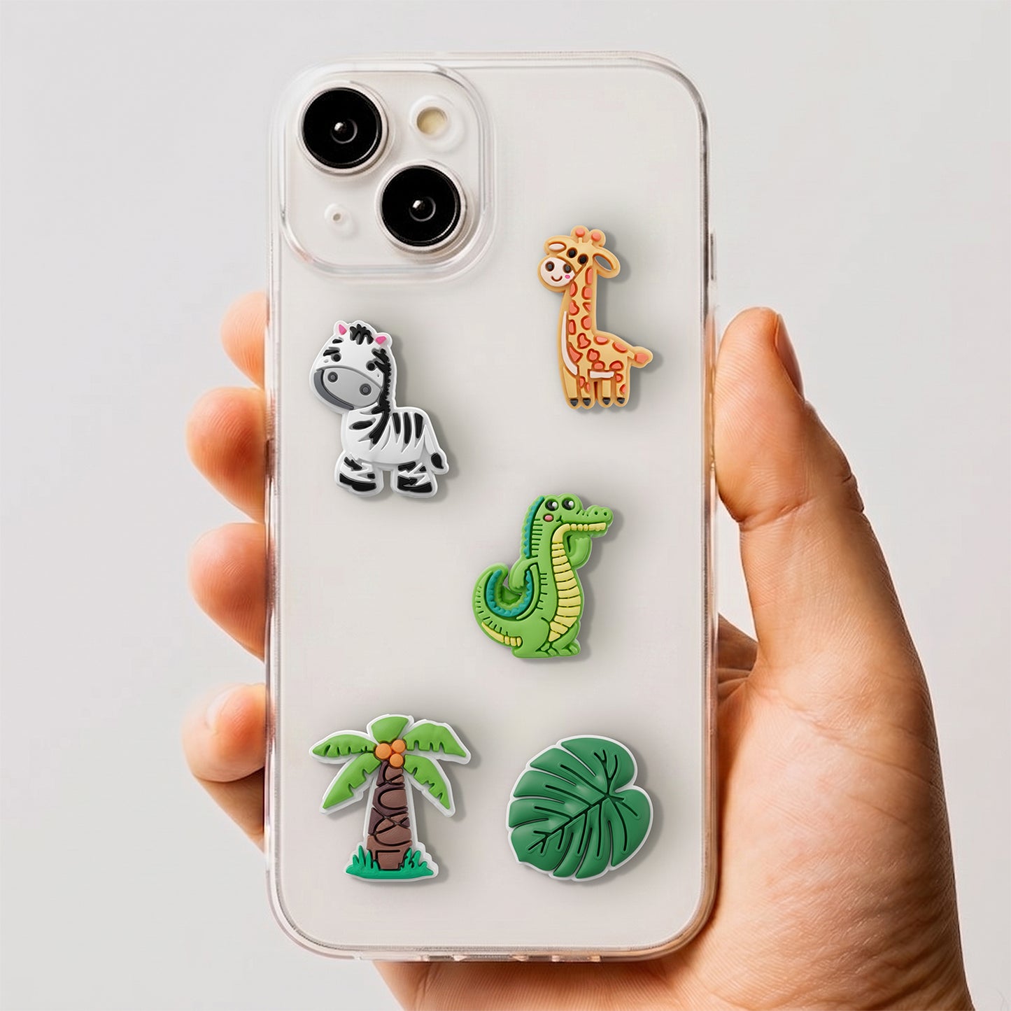 Autocollant 3D OEM Jungle pour Coque de Téléphone / Tablette, Set de 5 pièces, Multicolore