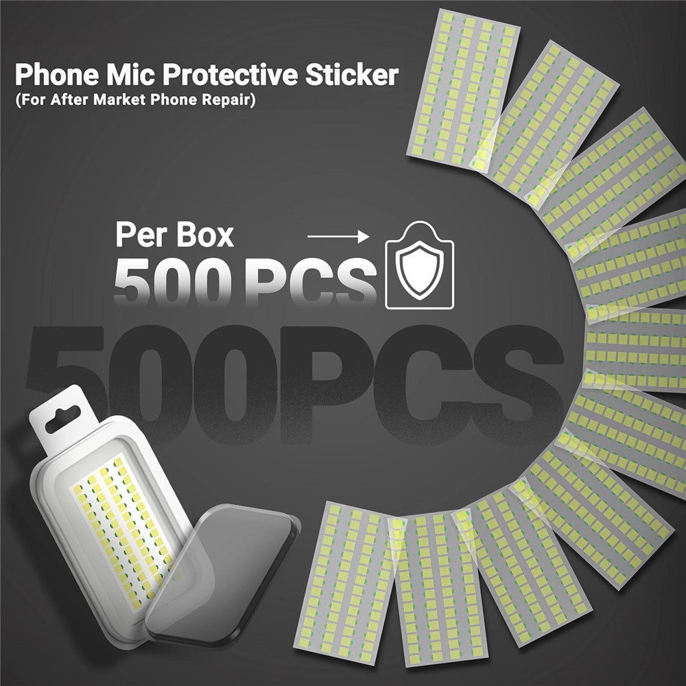 Autocollant de Protection Microphone 2UUL DA32, Set de 500 pièces