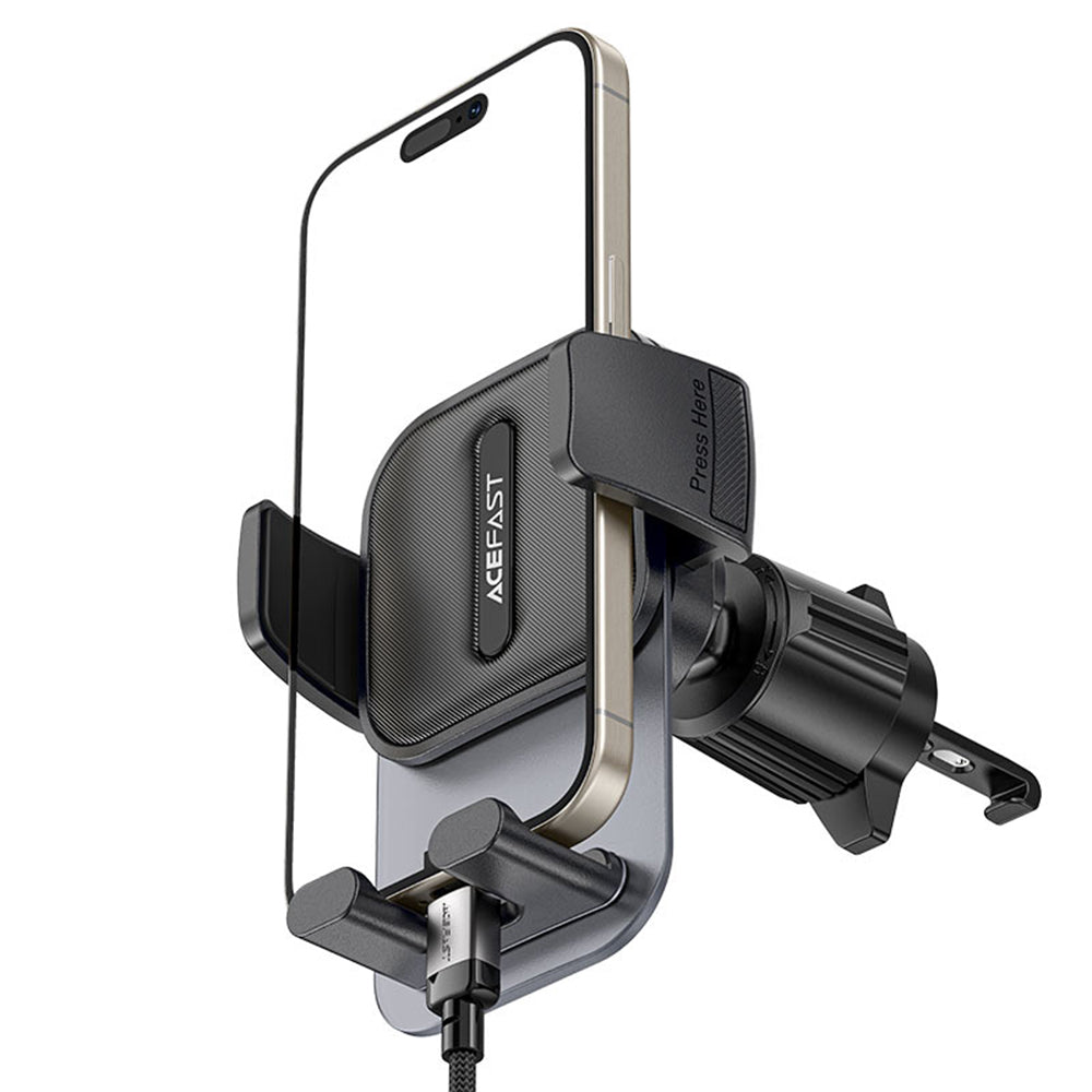 Support Auto Acefast D25, 4.5 pouces - 6.7 pouces, Noir