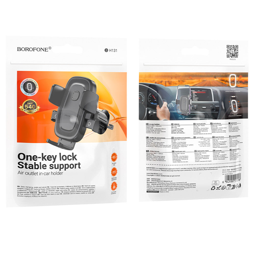 Support Auto Borofone BH131 Follower, 4,5 pouces - 7 pouces, Noir