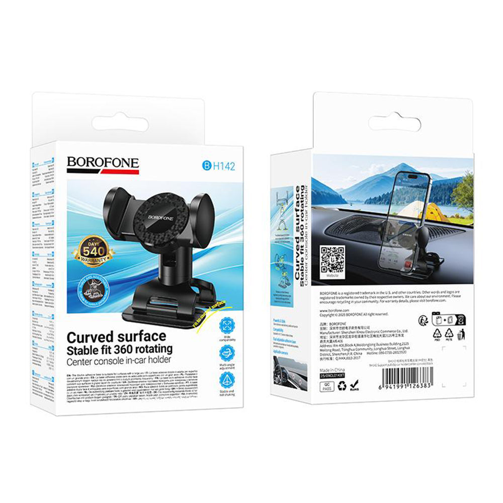 Support Auto Borofone BH142, 4,5 pouces - 7 pouces, Noir