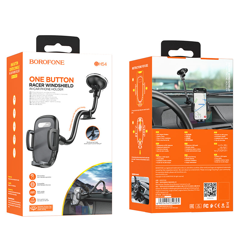 BH54 Support de voiture Racer, 4,5 pouces - 6,7 pouces, noir 