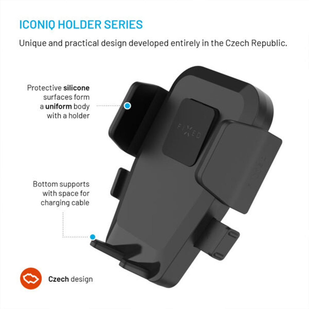 Fixed Iconiq Lock Universal Car Holder, Black