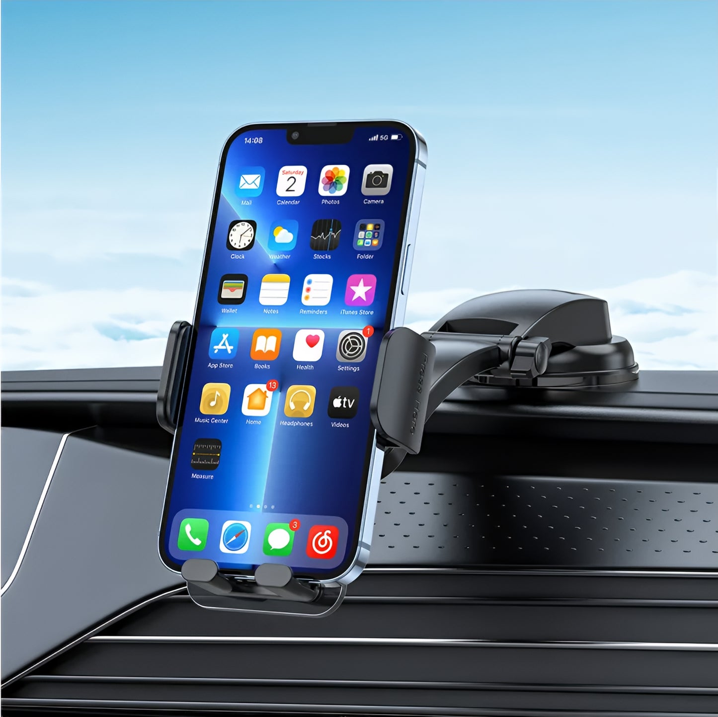 Support Auto HOCO CA118, 4.5 pouces - 7 pouces, Noir