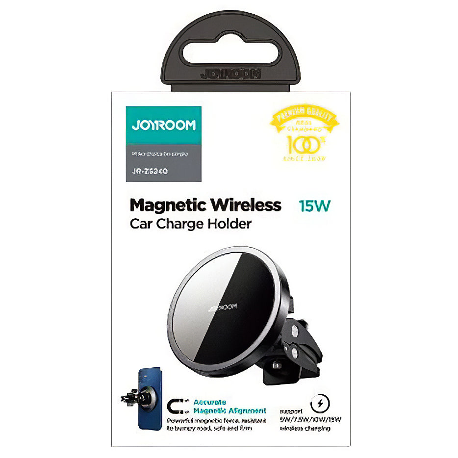 Chargeur Voiture Sans Fil Joyroom JR-ZS240 Air Vent, 15W, 1.67A, Noir