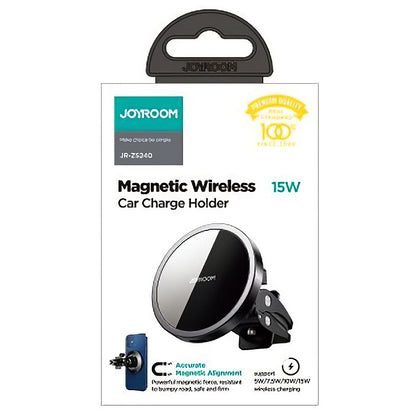 Chargeur Voiture Sans Fil Joyroom JR-ZS240 Air Vent, 15W, 1.67A, Noir