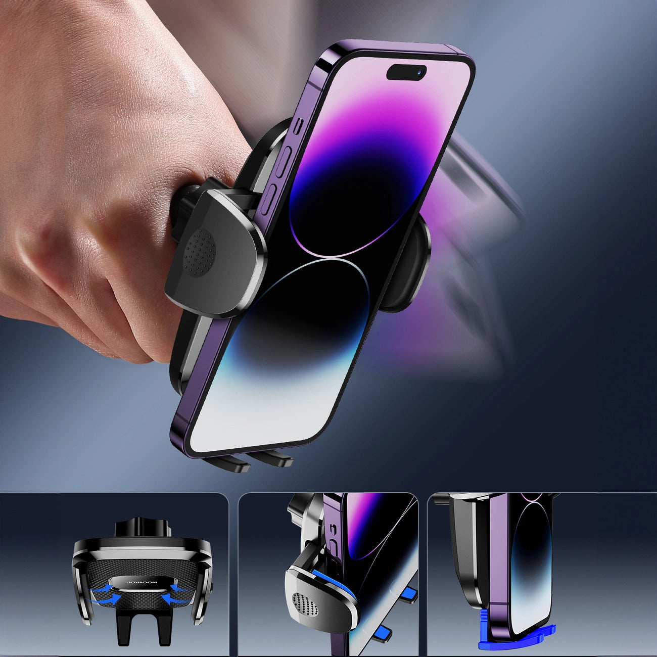 Joyroom JR-ZS259 2in1 Car Holder, 4.7inch - 6.7inch, Black