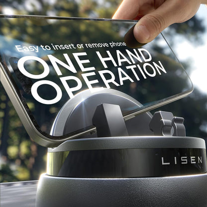 Support Auto Lisen pour Téléphone / Tablette avec épaisseur 6mm - 13mm, Noir YL0224060015