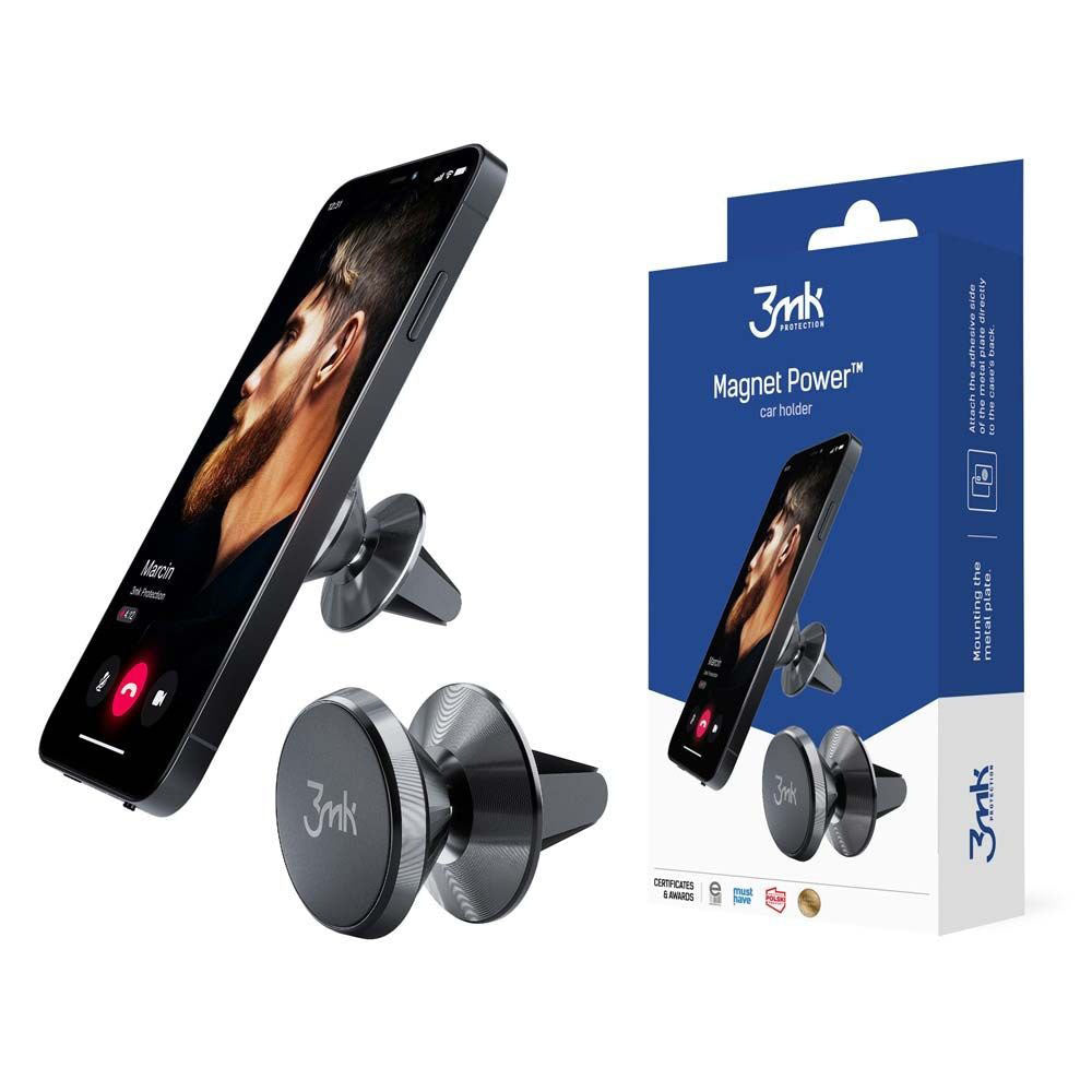 Support Auto Magnétique 3MK, Universel, Noir