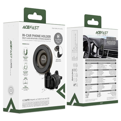 Support Auto Magnétique Acefast D68, 4,7 pouces - 6,9 pouces, Noir