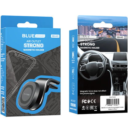 BLUE Power BBH40 Support magnétique pour voiture Kyle Air, universel, noir