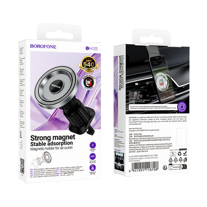 Support Auto Magnétique Borofone BH122 Profit, 4.5 pouces - 7 pouces, Noir