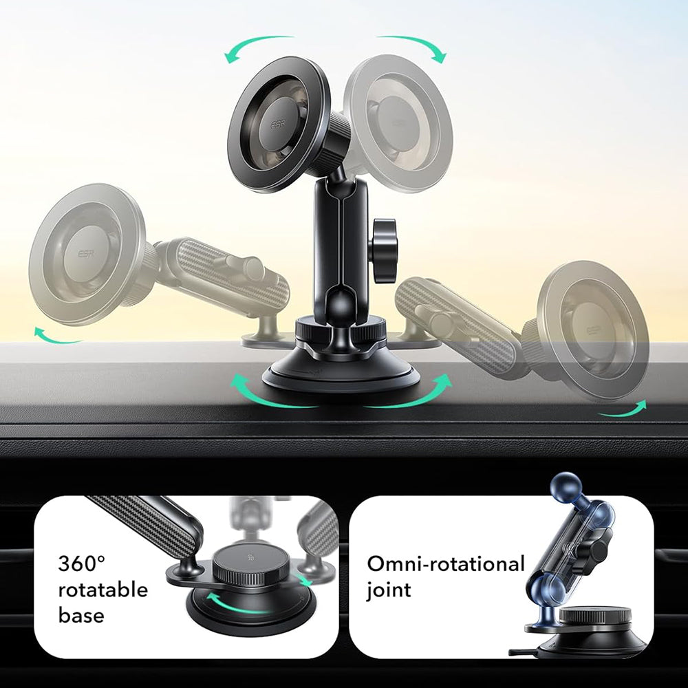 Support Auto Magnétique ESR OmniLock Dash, Universel, Noir