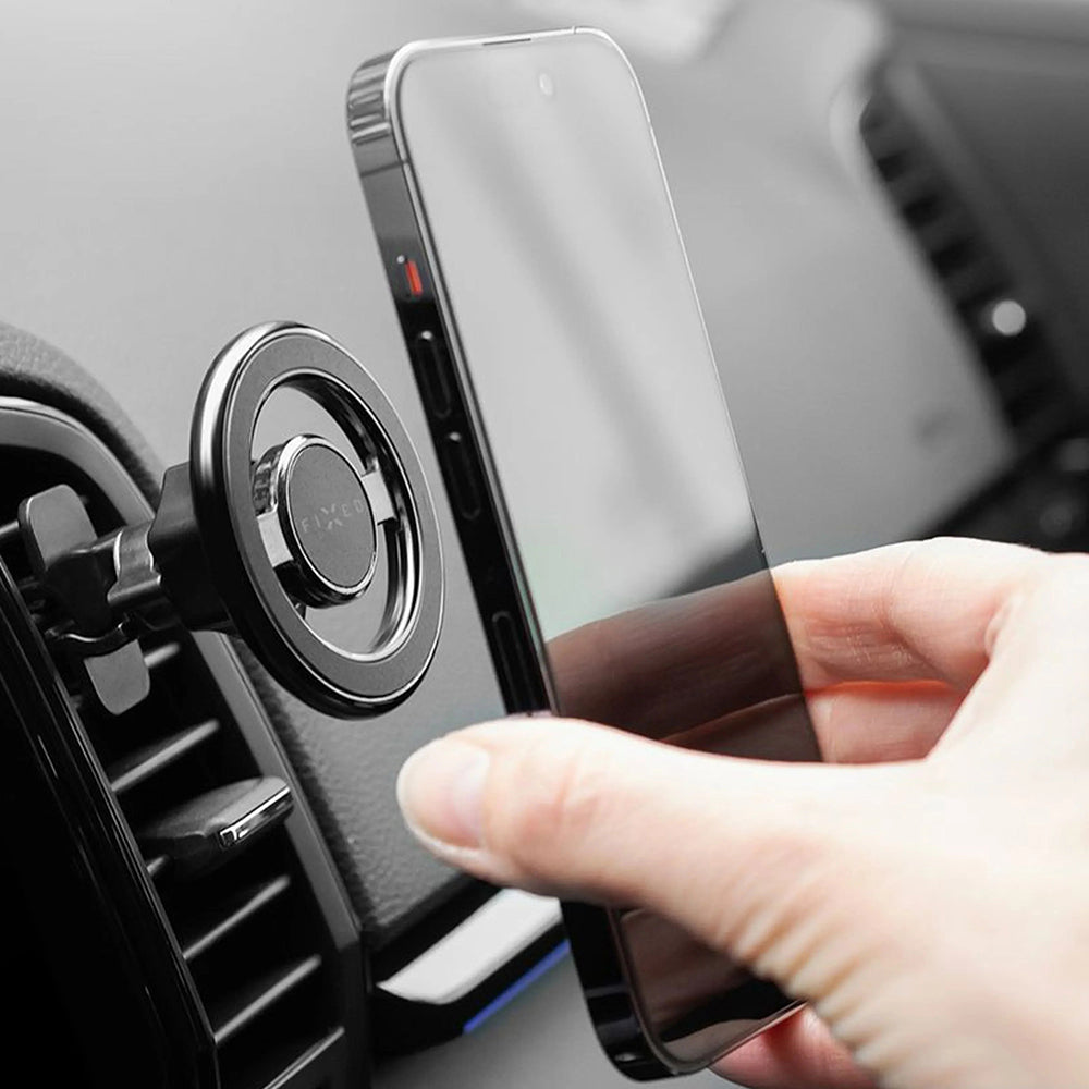 Support Auto Magnétique Fixe, Universel, Argenté