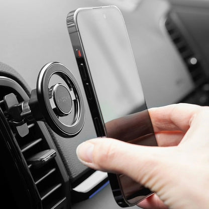 Support Auto Magnétique Fixe, Universel, Argenté