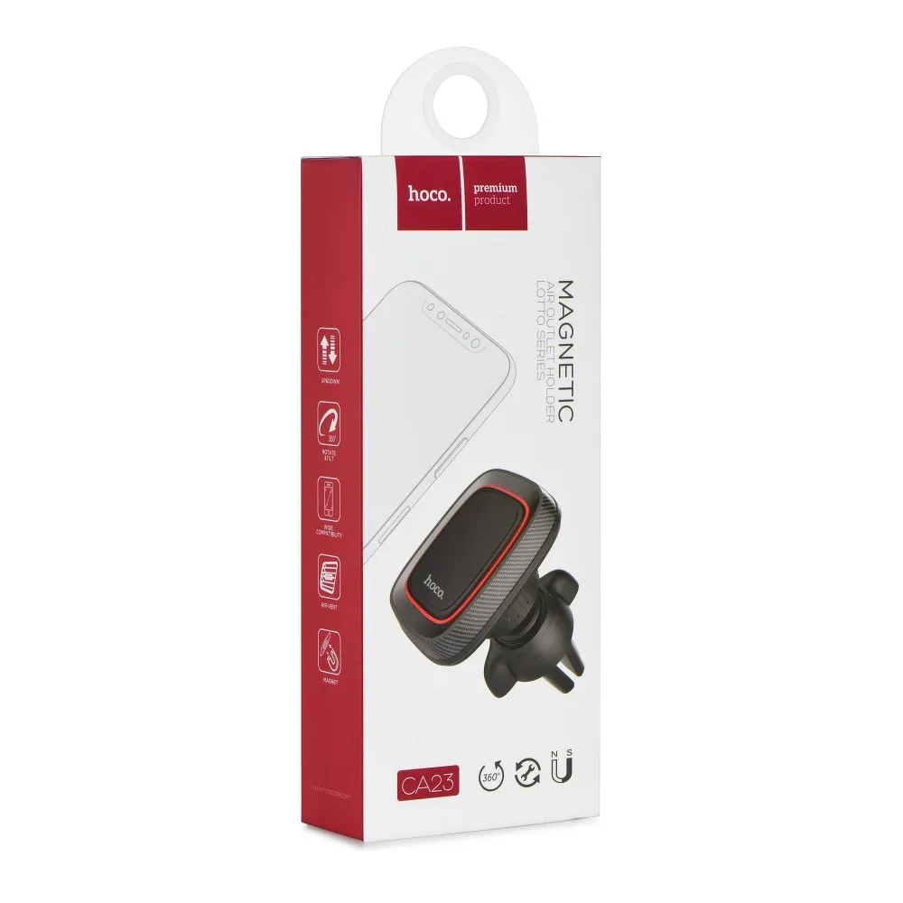 Support Auto Magnétique HOCO CA23, Universel, Noir