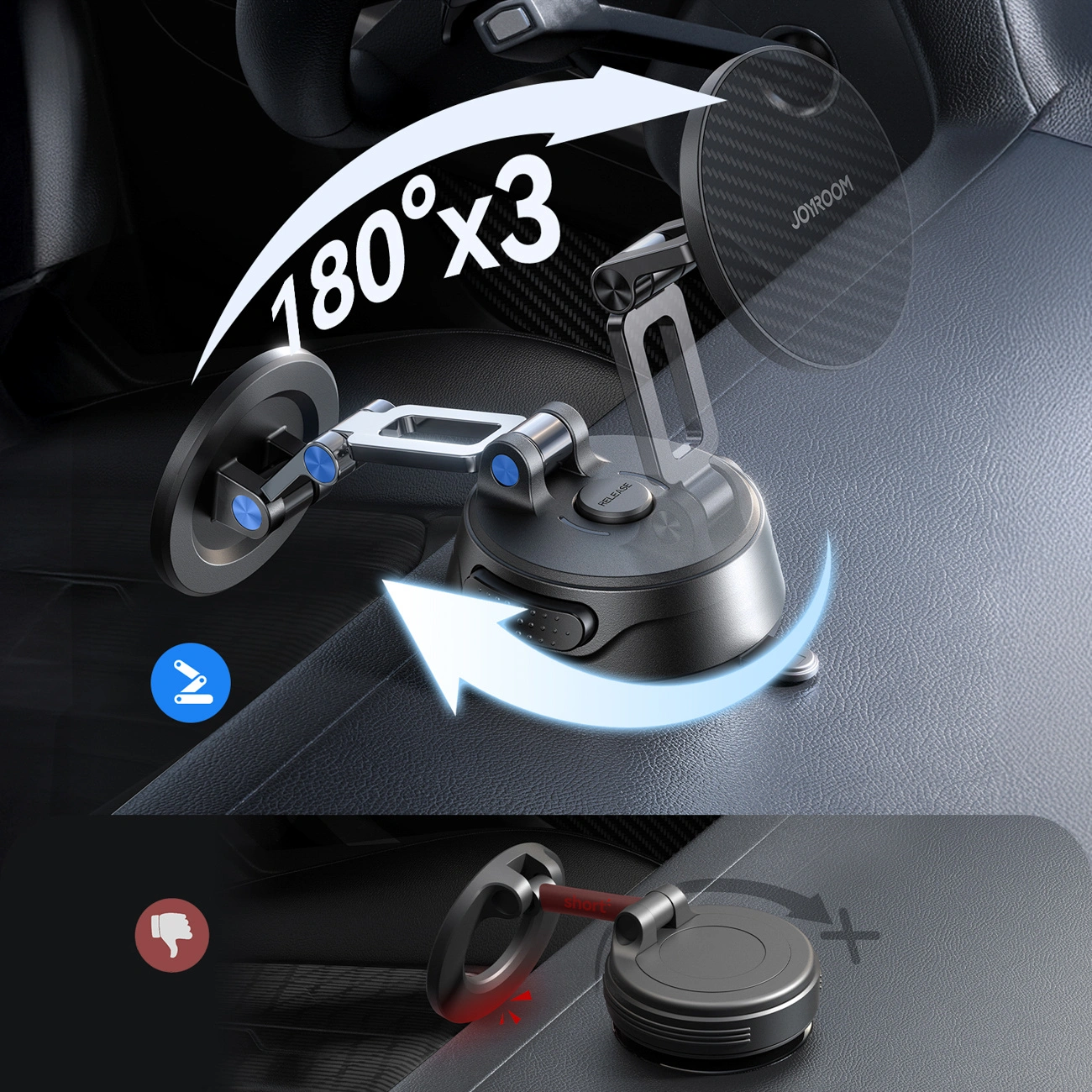 Support Auto Magnétique Joyroom JR-ZS51, Universel, Noir