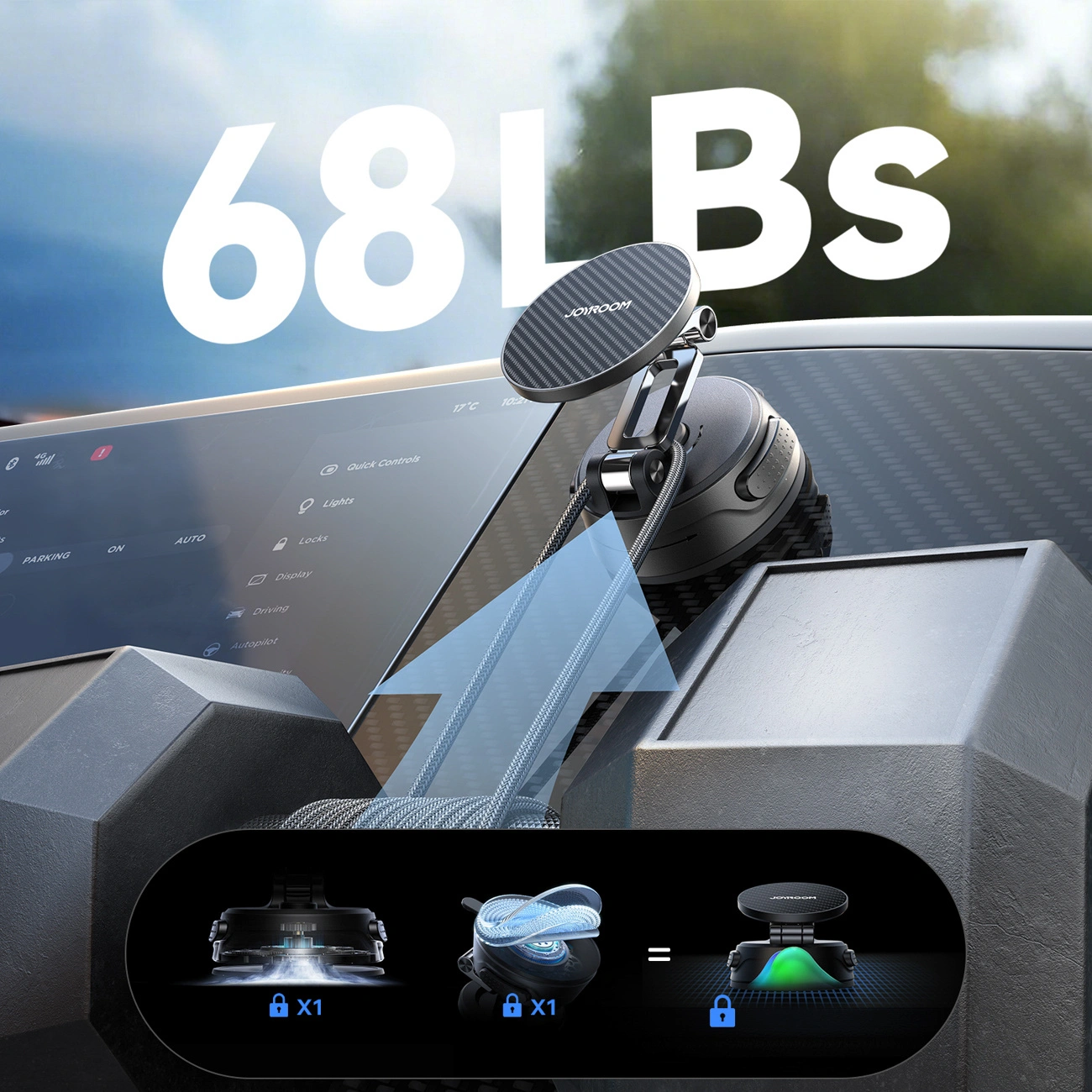 Support Auto Magnétique Joyroom JR-ZS51, Universel, Noir