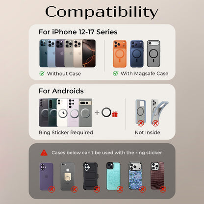 Support Auto Magnétique Lisen A690, Universel, Gris