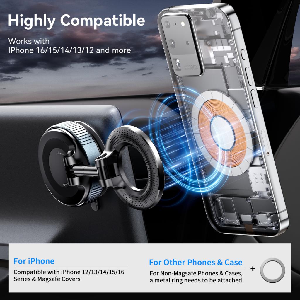 Support Auto Magnétique XO Design C169, Universel, Noir