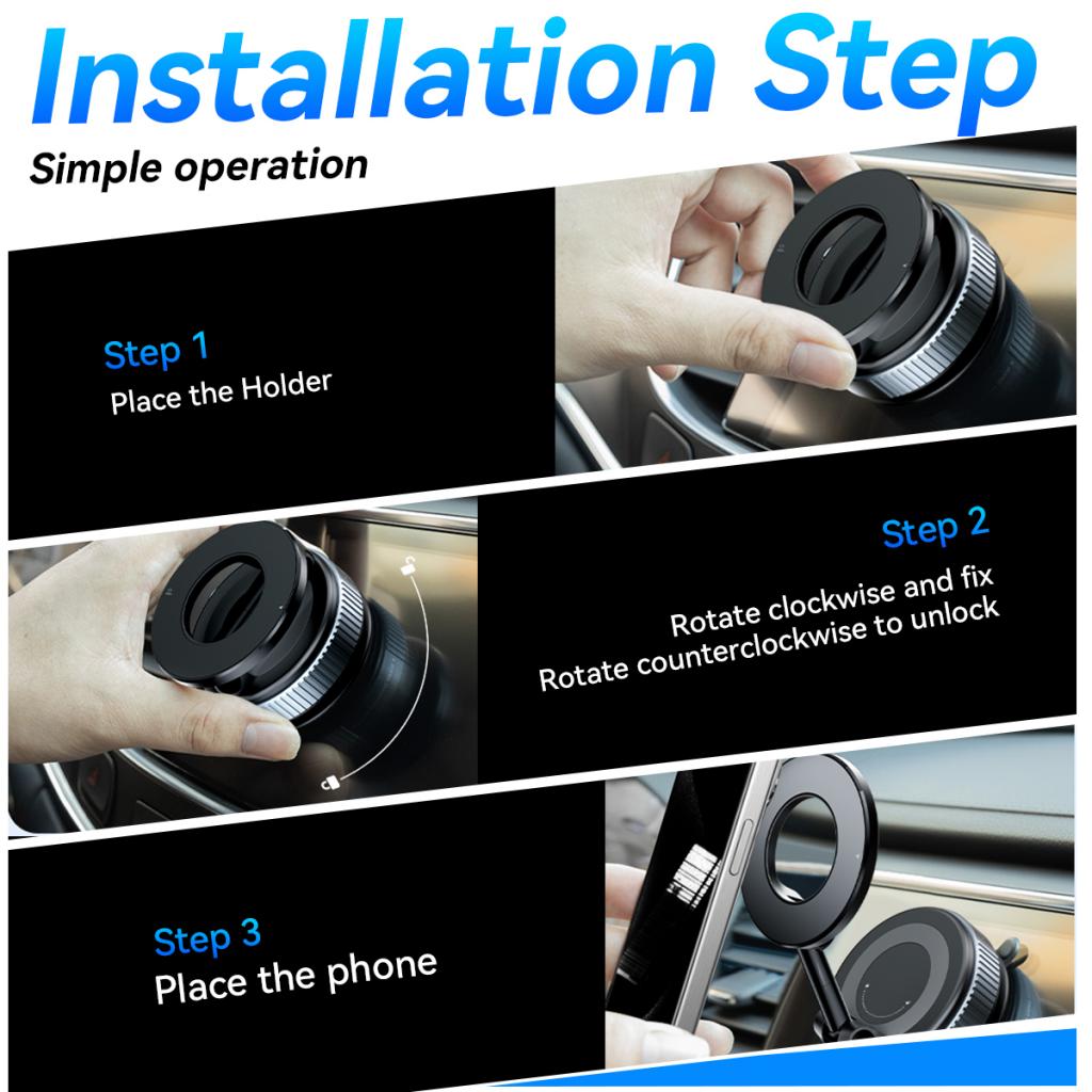 Support Auto Magnétique XO Design C169, Universel, Noir