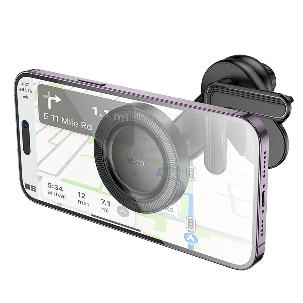 Support Auto Magnétique MagSafe HOCO H57, Universel, Noir