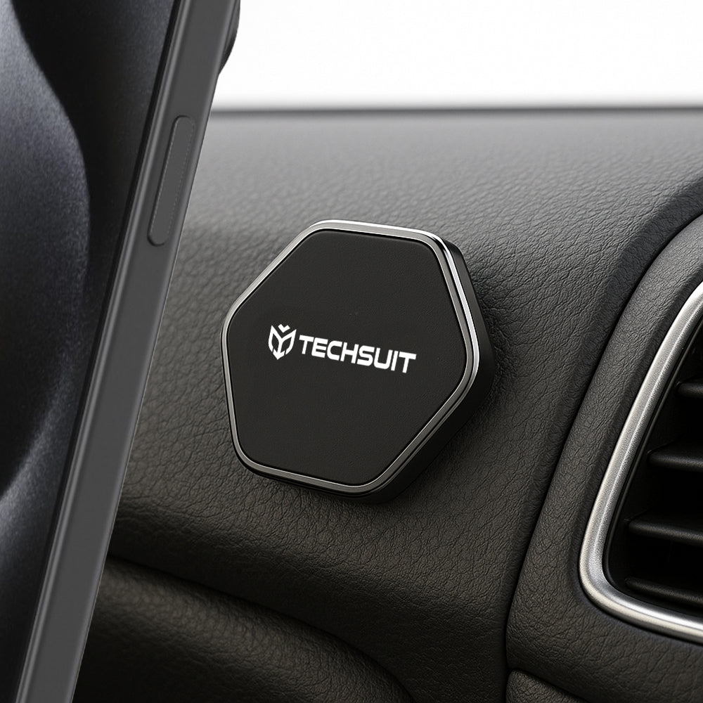 Support Auto Magnétique Techsuit HOLD210-C, Universel, Noir