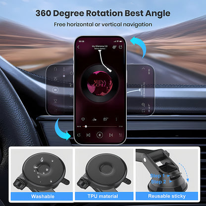 Support Auto Magnétique Techsuit S12, Universel, Noir