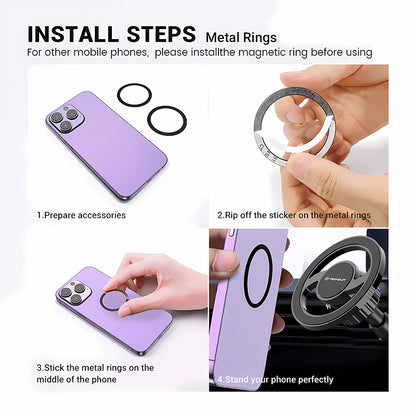 Support Auto Magnétique Techsuit S12, Universel, Noir