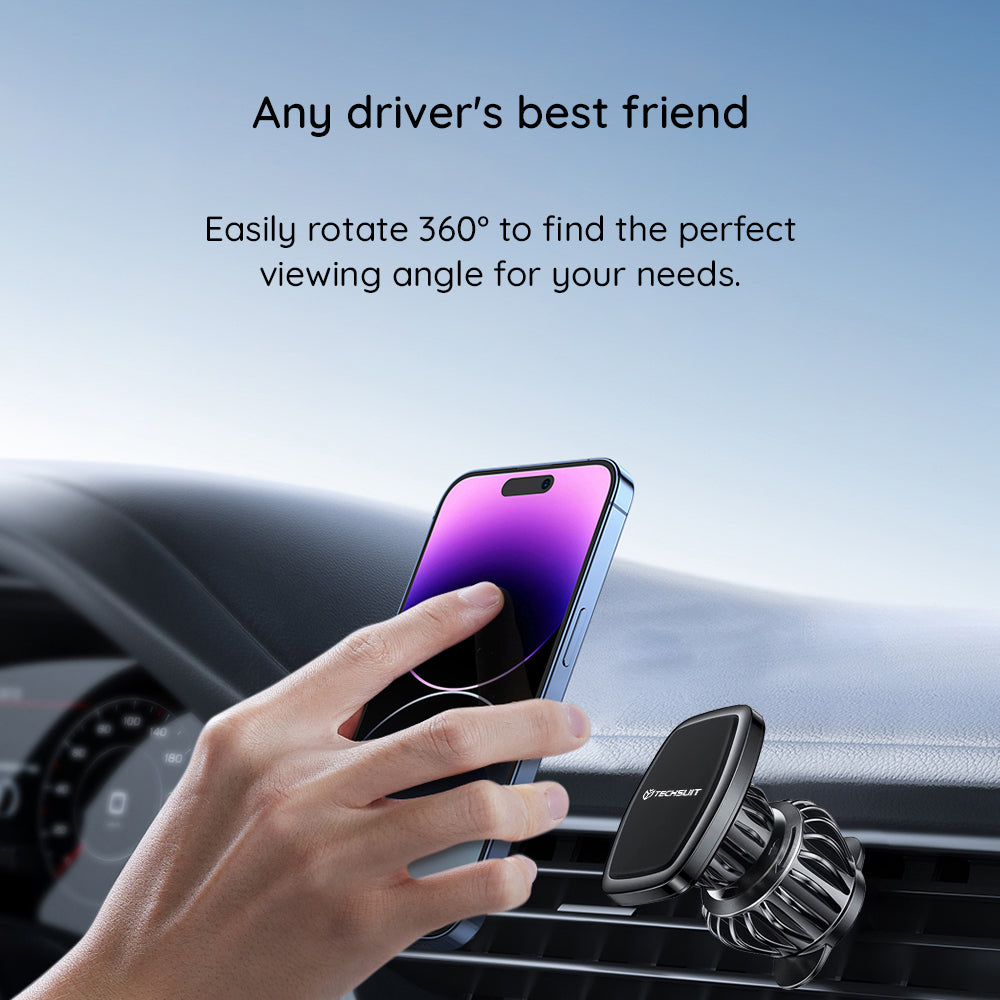 Support Auto Magnétique Techsuit S2, Universel, Noir