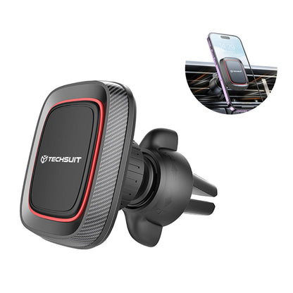 Support Auto Magnétique Techsuit S4, Universel, Noir Rouge