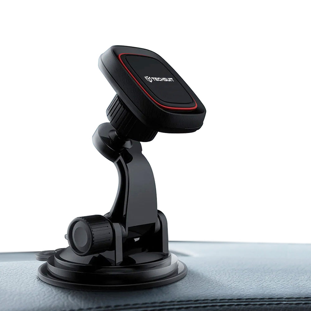 Support Auto Magnétique Techsuit S6, Universel, Noir Rouge