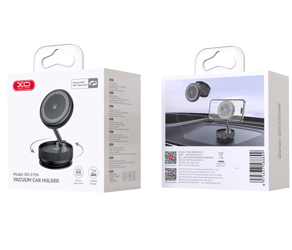 Support Auto Magnétique XO Design C196, Universel, Noir