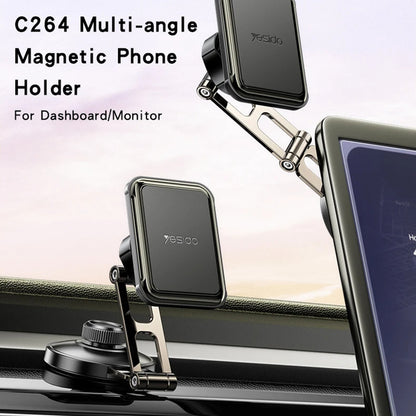 Support Auto Magnétique Yesido C264, Universel, Noir