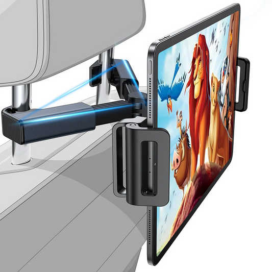 Support Auto Appui-tête Lisen pour Téléphone / Tablette, 4,7 pouces - 12,9 pouces, Noir, Reconditionné YL0221030002