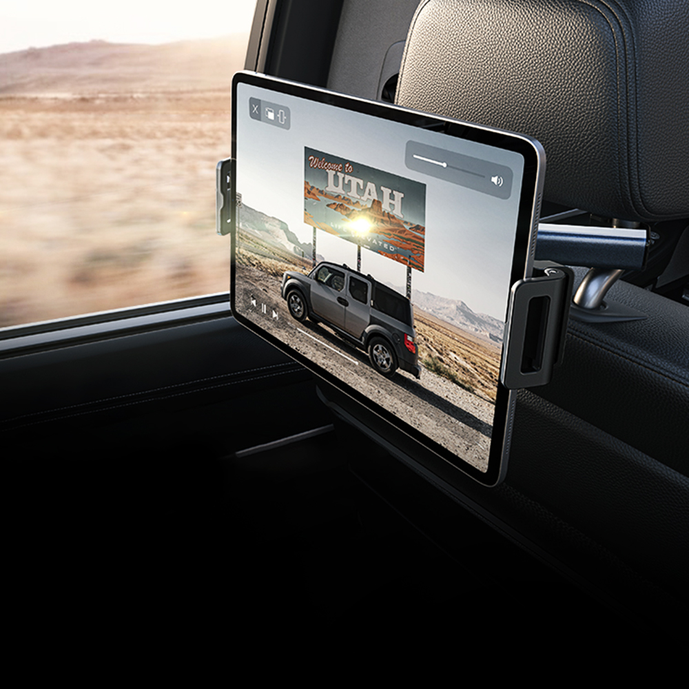 Support Auto Appui-tête Lisen pour Téléphone / Tablette, 4,7 pouces - 12,9 pouces, Noir, Reconditionné YL0221030002