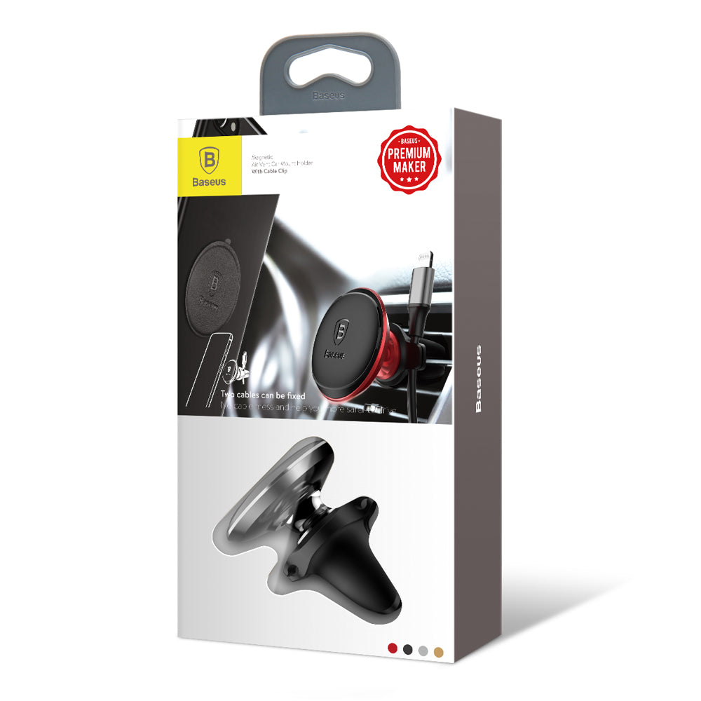 Support Voiture Magnétique Baseus Air Vent, Universel, Noir SUGX-A0