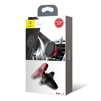 Support Auto Magnétique Baseus Air Vent, Universel, Rouge C40141201913-00